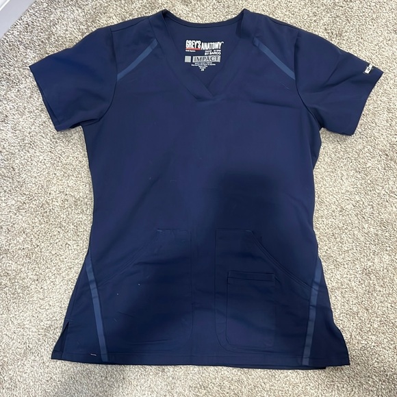 Grey’s Anatomy Navy Scrub Top - Picture 1 of 5